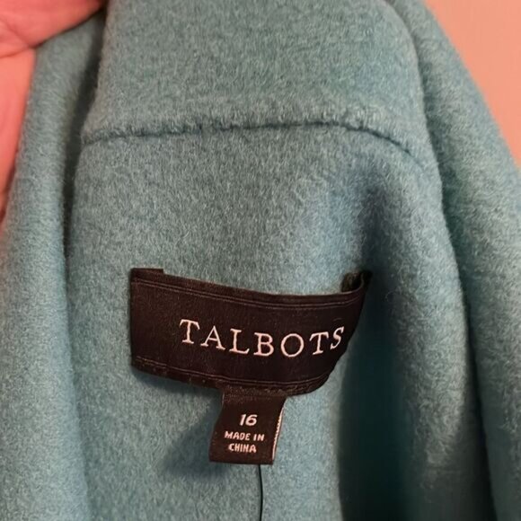 Talbots Blue Wool Blend Jacket Contemporary Business Casual Feminine Work - Picture 13 of 13